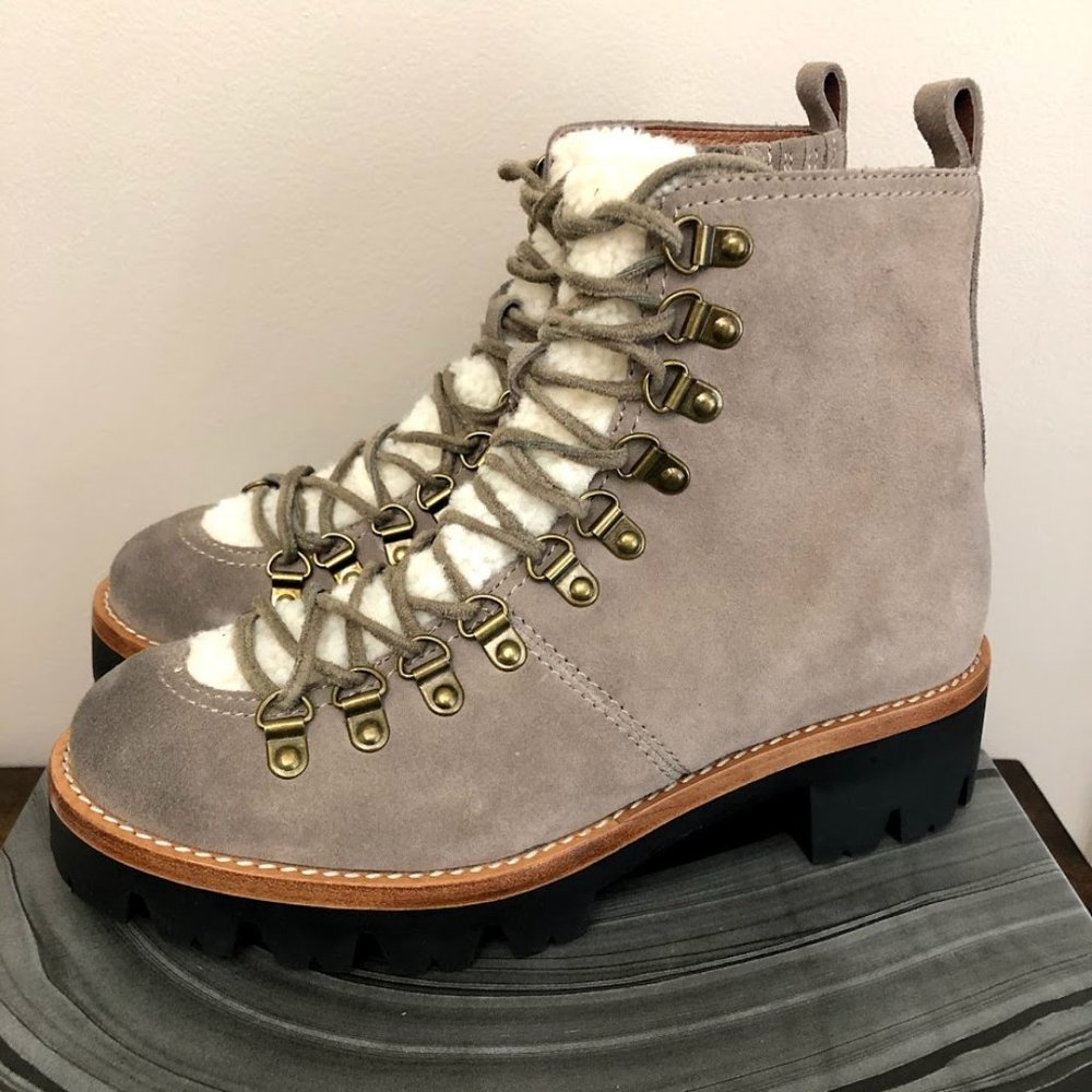 Jeffrey Campbell Stanley Faux Fur Lace-Up Boot